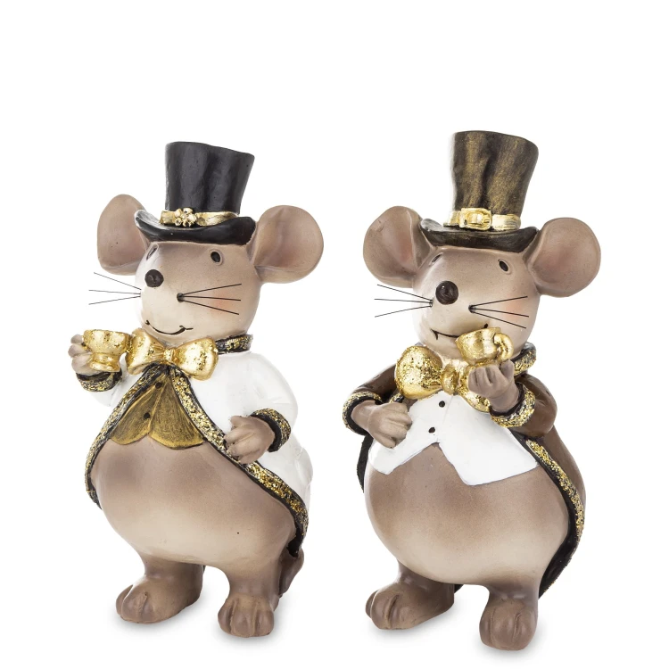 FIGURKA MYSZ MYSZKA  W CYLINDRZE MIX 2 WZORY 16x8x7cm