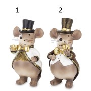 FIGURKA MYSZ MYSZKA  W CYLINDRZE MIX 2 WZORY 16x8x7cm