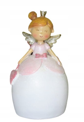 ANIOŁ WRÓŻKA 15,5CM Z SERCEM