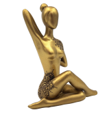 Yoga - złota figurka dekoracyjna 15,8cm