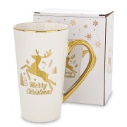 ŚWIĄTECZNY KUBEK PORCELANOWY Z RENIFEREM 450ML