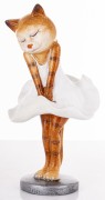 FIGURKA KOT DAMA W BIELI 17x8,5x7,5