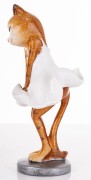 FIGURKA KOT DAMA W BIELI 17x8,5x7,5