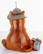 FIGURKA KOT WĘDKARZ 12,5x12x19