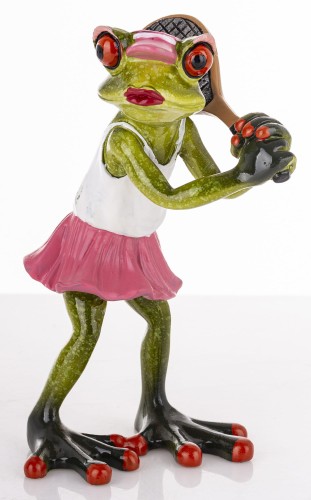 FIGURKA ŻABA TENISISTKA 15x9x9,5