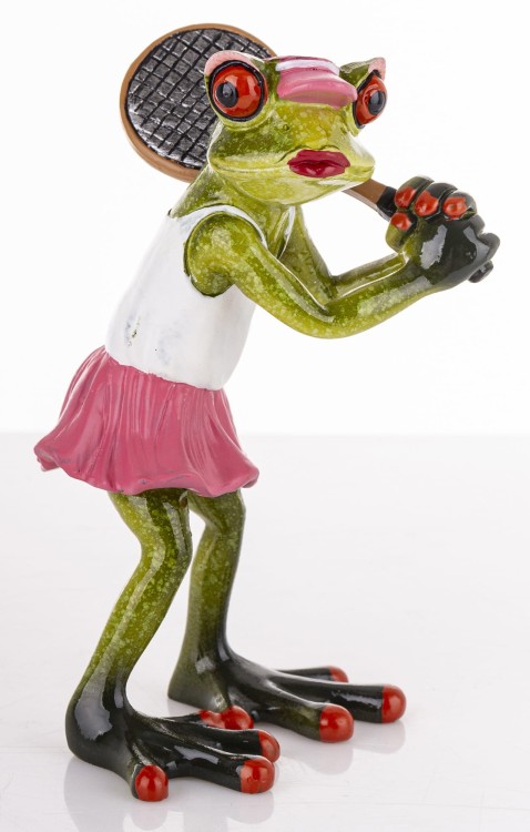 FIGURKA ŻABA TENISISTKA 15x9x9,5