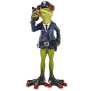 FIGURKA ŻABA POLICJANT 17x8,5x6