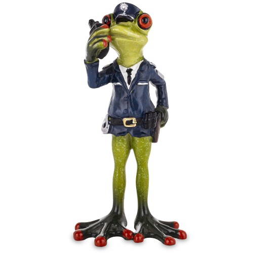 FIGURKA ŻABA POLICJANT 17x8,5x6