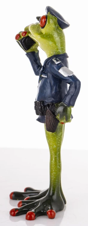 FIGURKA ŻABA POLICJANT 17x8,5x6
