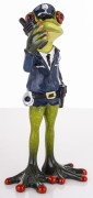 FIGURKA ŻABA POLICJANT 17x8,5x6