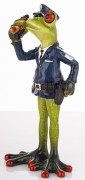 FIGURKA ŻABA POLICJANT 17x8,5x6