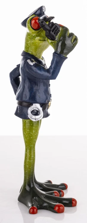 FIGURKA ŻABA POLICJANT 17x8,5x6