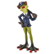 FIGURKA ŻABA POLICJANTKA 16,5x8x6,5