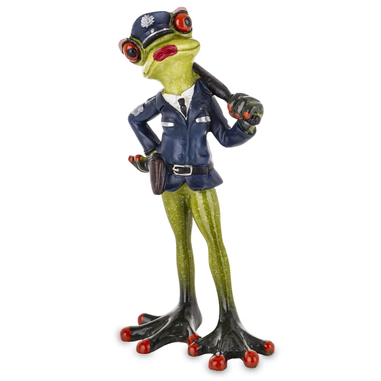 FIGURKA ŻABA POLICJANTKA 16,5x8x6,5