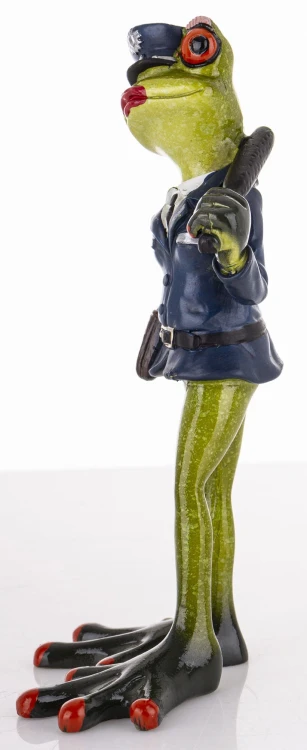 FIGURKA ŻABA POLICJANTKA 16,5x8x6,5