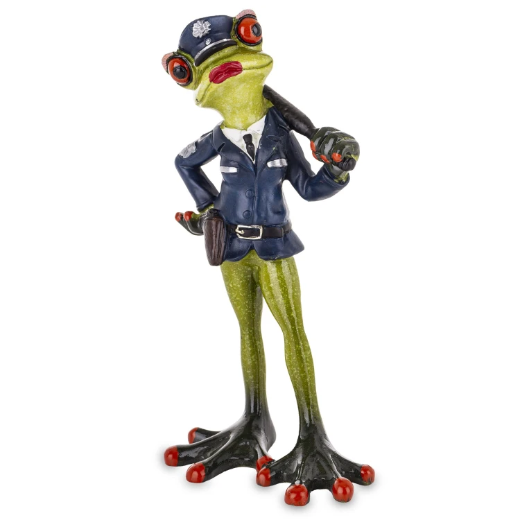 FIGURKA ŻABA POLICJANTKA 16,5x8x6,5