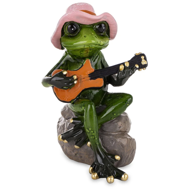 FIGURKA ŻABA Z GITARĄ GITARZYSTA 11x6x7