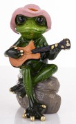 FIGURKA ŻABA Z GITARĄ GITARZYSTA 11x6x7