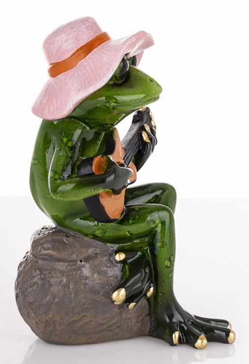 FIGURKA ŻABA Z GITARĄ GITARZYSTA 11x6x7