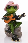 FIGURKA ŻABA Z GITARĄ GITARZYSTA 11x6x7
