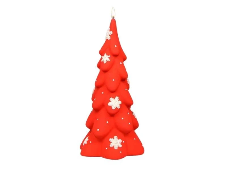 ŚWIECA CHOINKA DUŻA B-112 (210/110) RED CHRISTMAS LAKIER MATOWY czerwona