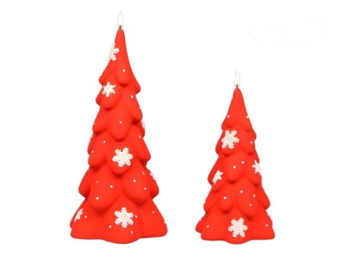 ŚWIECA CHOINKA DUŻA B-112 (150/80) RED CHRISTMAS LAKIER MATOWY czerwona