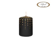 ŚWIECA PIEŃKOWA 100/70 GLITTER DOTS LAKIER MATOWY CZARNA
