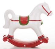 FIGURKA CERAMICZNA KOŃ NA BIEGUNACH 14x15,5x4