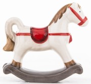 FIGURKA CERAMICZNA KOŃ NA BIEGUNACH 14x15x4,5