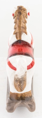 FIGURKA CERAMICZNA KOŃ NA BIEGUNACH 8,5x9x3
