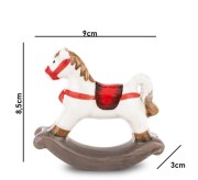 FIGURKA CERAMICZNA KOŃ NA BIEGUNACH 8,5x9x3
