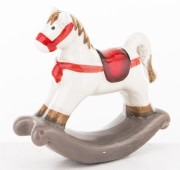 FIGURKA CERAMICZNA KOŃ NA BIEGUNACH 8,5x9x3
