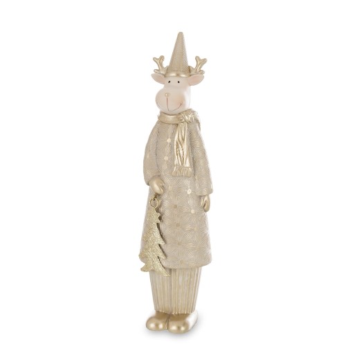 FIGURKA RENIFER ZŁOTY 23x6x5,5