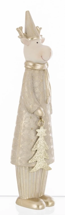 FIGURKA RENIFER ZŁOTY 23x6x5,5