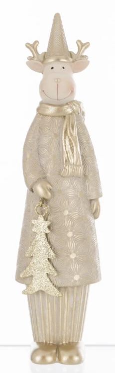 FIGURKA RENIFER ZŁOTY 23x6x5,5