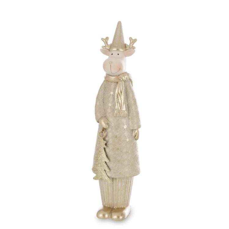 FIGURKA RENIFER ZŁOTY 23x6x5,5