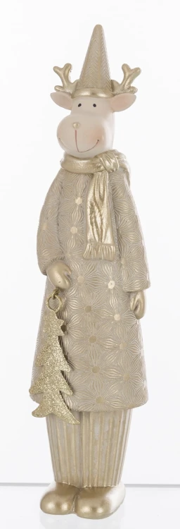 FIGURKA RENIFER ZŁOTY 23x6x5,5