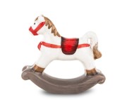FIGURKA CERAMICZNA KOŃ NA BIEGUNACH  8,5x9x2,5