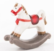 FIGURKA CERAMICZNA KOŃ NA BIEGUNACH  8,5x9x2,5