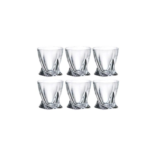 KOMPLET KIELISZKÓW DO NALEWKI 55ML BOHEMIA QUADRO