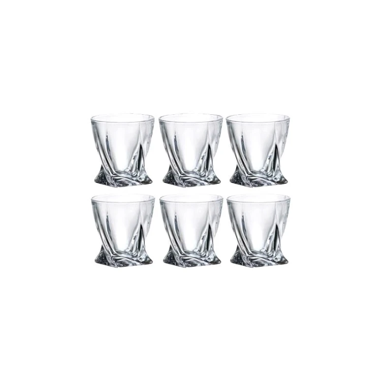 KOMPLET KIELISZKÓW DO NALEWKI 55ML BOHEMIA QUADRO