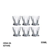 KOMPLET KIELISZKÓW DO NALEWKI 55ML BOHEMIA QUADRO