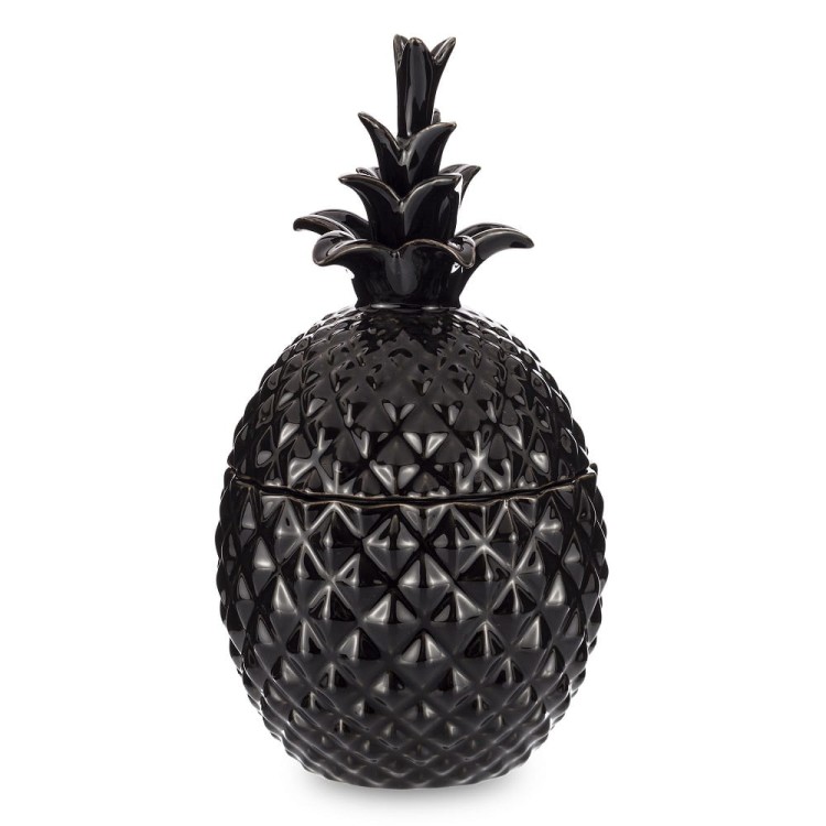 FIGURKA POJEMNIK DEKORACYJNY ANANAS Z POKRYWKĄ 23x12x12cm