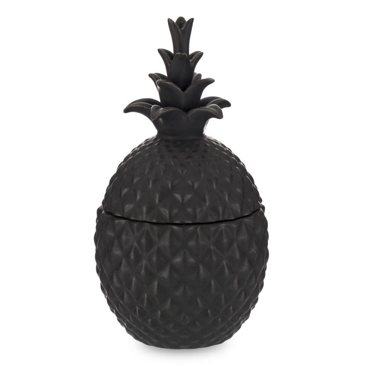 FIGURKA POJEMNIK DEKORACYJNY ANANAS Z POKRYWKĄ 23x12x12cm