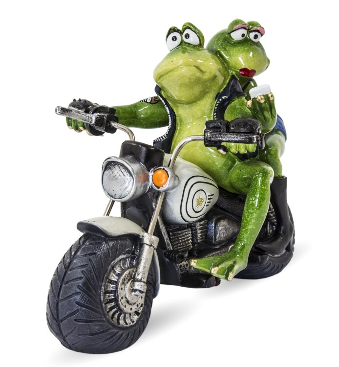FIGURKA PARA ŻAB NA MOTOCYKLU