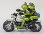 FIGURKA PARA ŻAB NA MOTOCYKLU