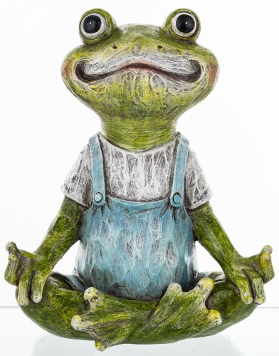 FIGURKA ŻABA KWIAT LOTOSU 21,5x17,5x10CM