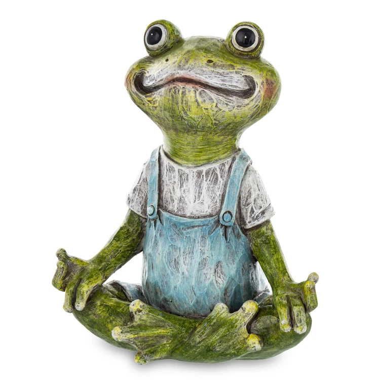 FIGURKA ŻABA KWIAT LOTOSU 21,5x17,5x10CM