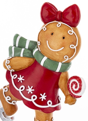 FIGURKA UROCZY CIASTEK NA ŁYŻWACH 21CM