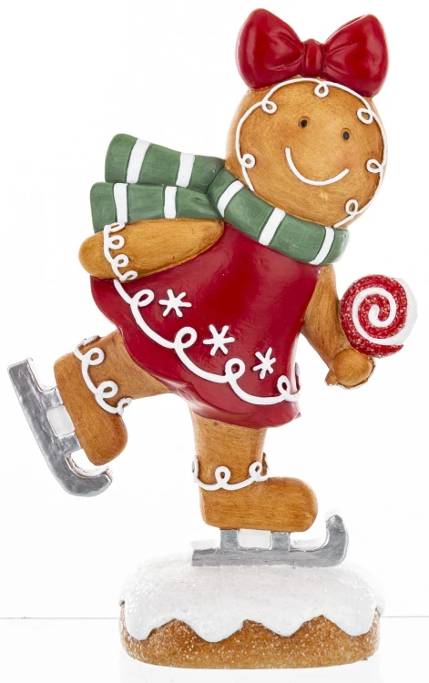 FIGURKA UROCZY CIASTEK NA ŁYŻWACH 21CM